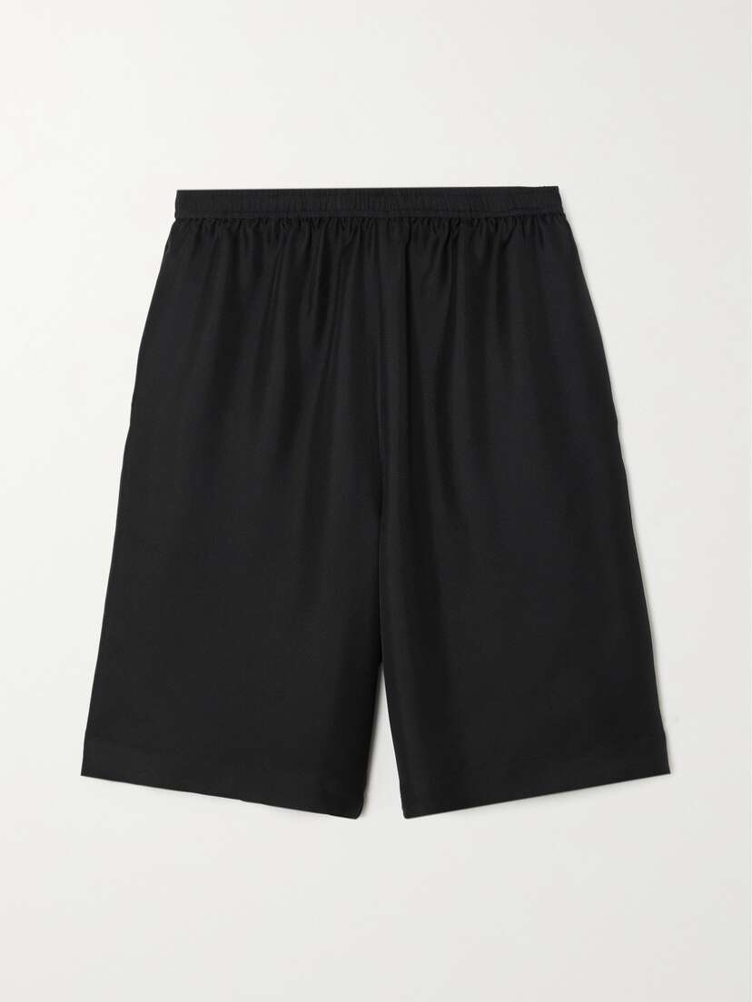 Loulou de Saison Zinia Silk-twill Shorts