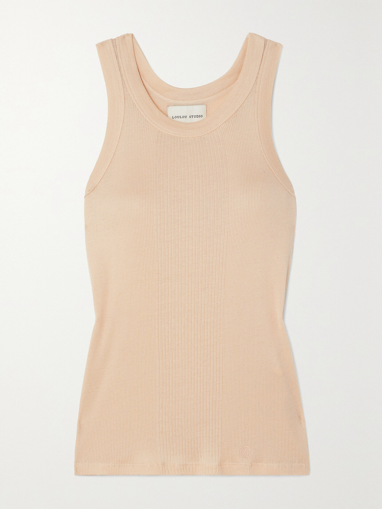 Loulou Studio + Net Sustain Limba Ribbed Organic Cotton Tank In Pink