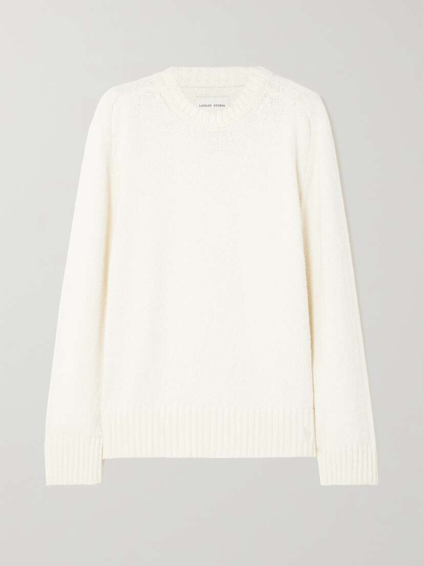 LOULOU STUDIO Canillo Cotton-blend Bouclé Sweater - x large