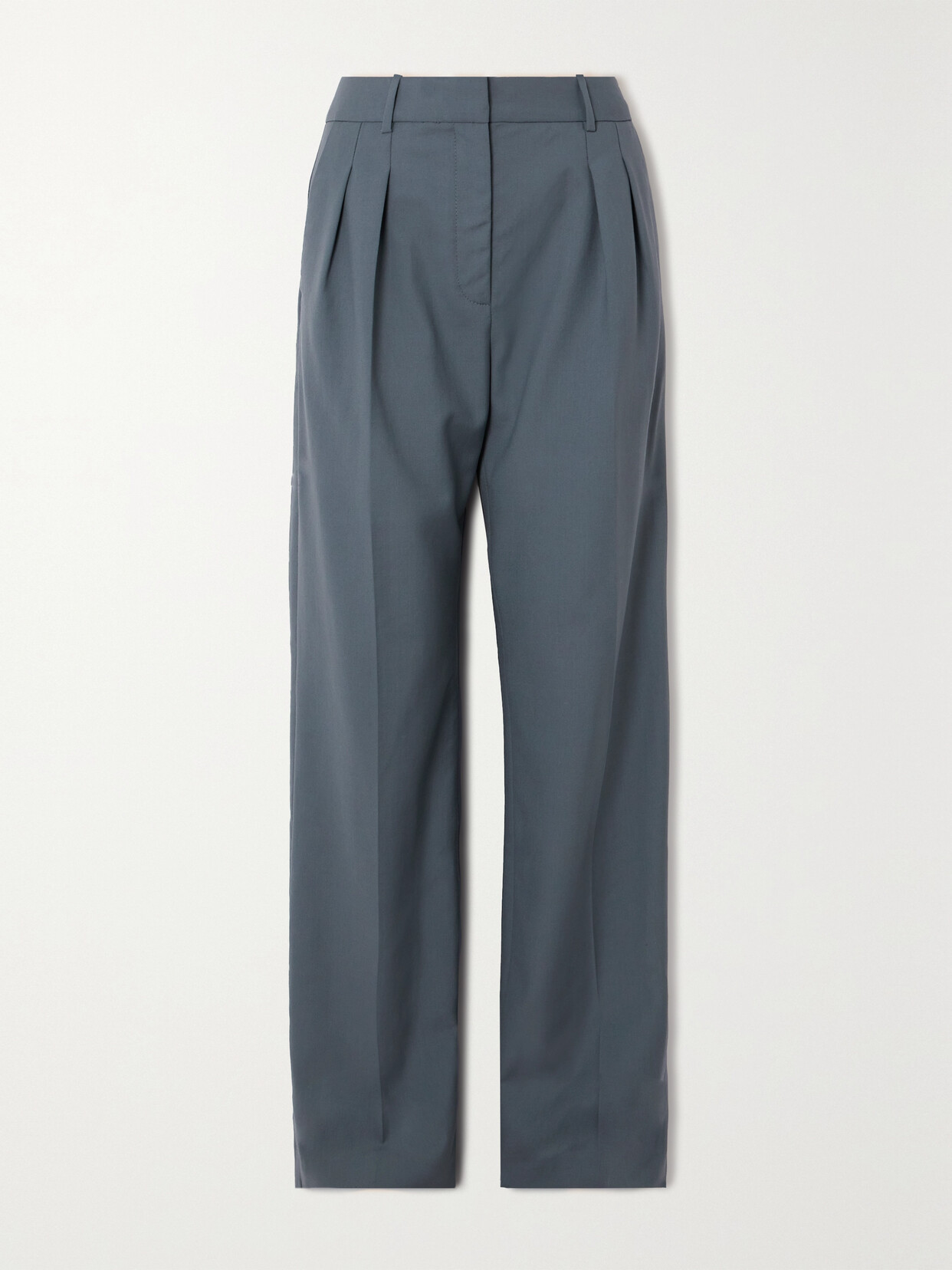 LOULOU STUDIO + Net Sustain Sbiru Organic Wool-twill Straight-leg Pants - Gray