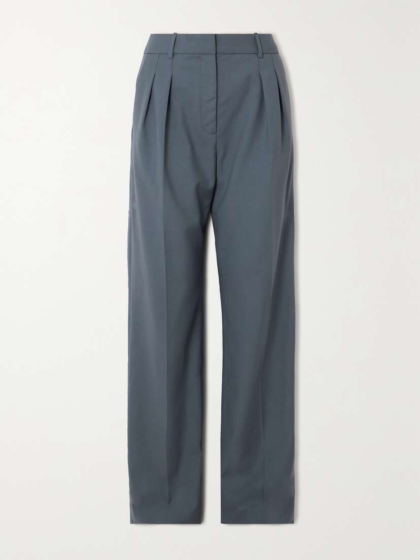 Loulou de Saison + Net Sustain Sbiru Organic Wool-twill Straight-leg Pants