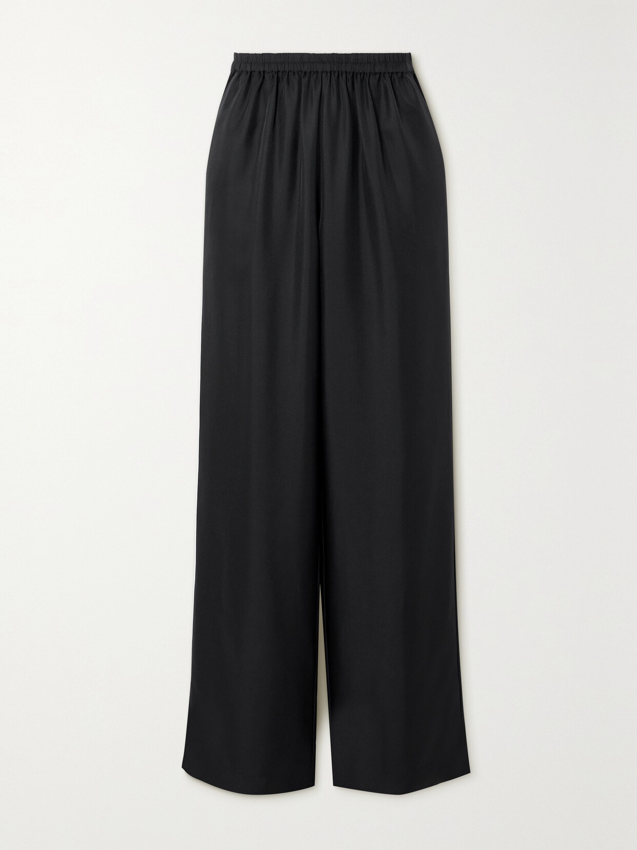 LOULOU STUDIO - Alera Silk-twill Wide-leg Pants - Black