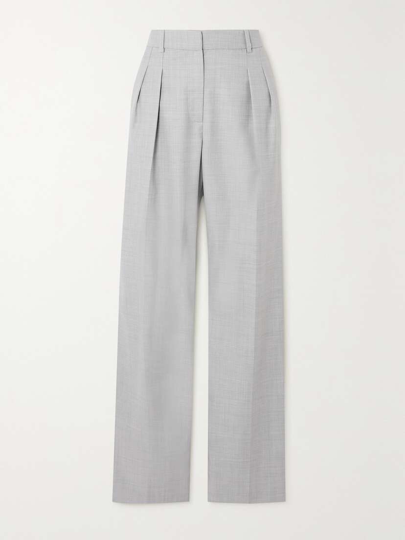 Loulou de Saison + Net Sustain Sbiru Organic Wool-twill Wide-leg Pants