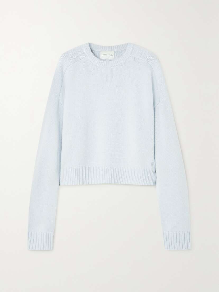 LOULOU STUDIO + Net Sustain Bruzzi Oversized Cropped Merino Wool And Cashmere-blend Sweater