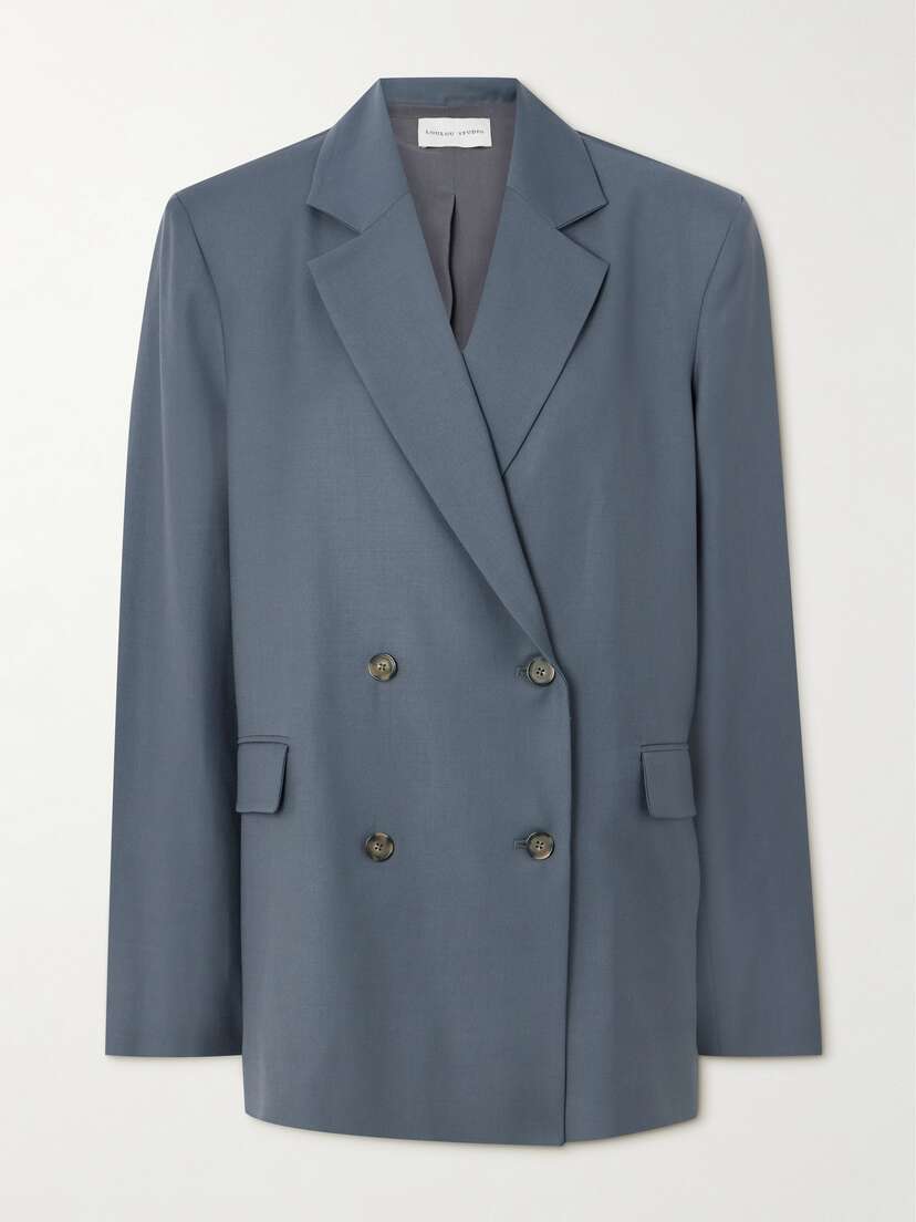 Loulou de Saison + Net Sustain Donau Double-breasted Wool-twill Blazer