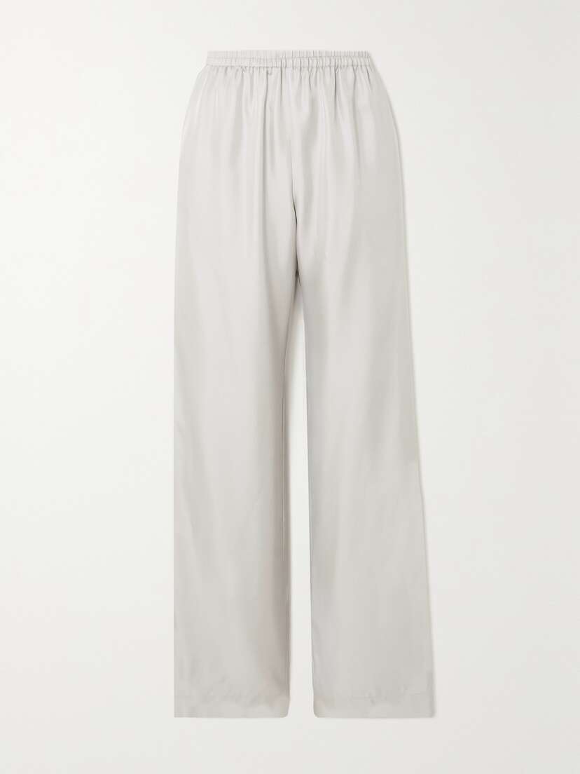 LOULOU STUDIO Alera Silk-twill Wide-leg Pants - x large
