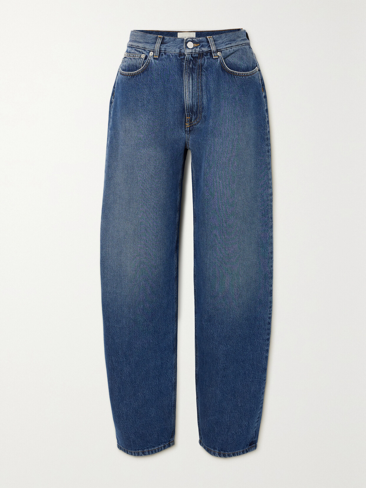 Loulou Studio Samur High-rise Straight-leg Organic Jeans In Blue