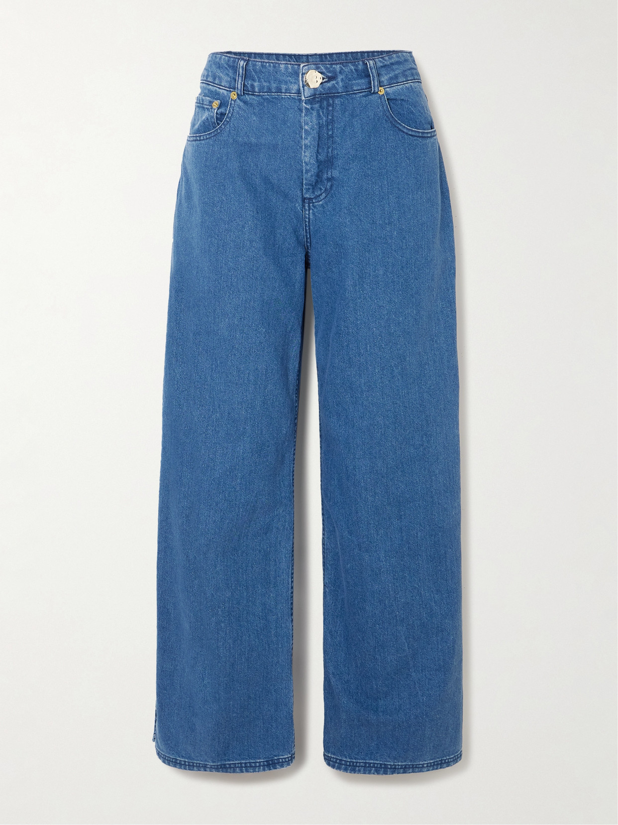 Mother Of Pearl High-rise Recycled Boyfriend Jeans In Blue