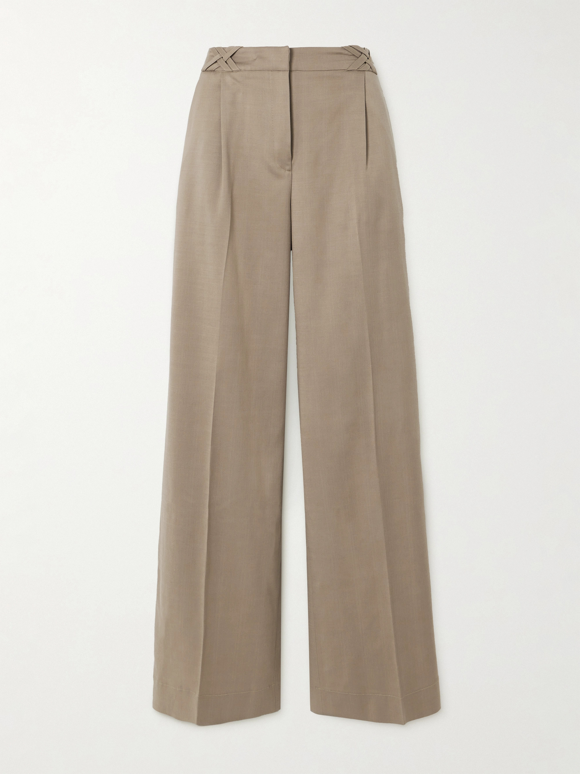 Mother Of Pearl + NET SUSTAIN Michiko pleated TENCEL™ Lyocell-blend wide-leg pants
