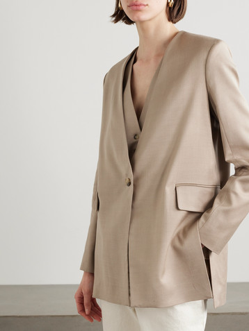 Mother Of Pearl + NET SUSTAIN TENCEL™ Lyocell-blend twill blazer