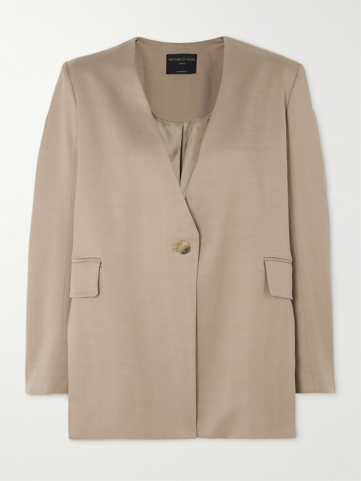 Mother Of Pearl + Net Sustain Tencel™ Lyocell-blend Twill Blazer In Neutrals