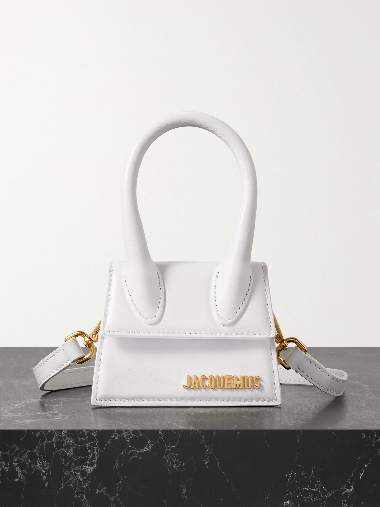 Jacquemus Le Chiquito Mini Leather Tote In White