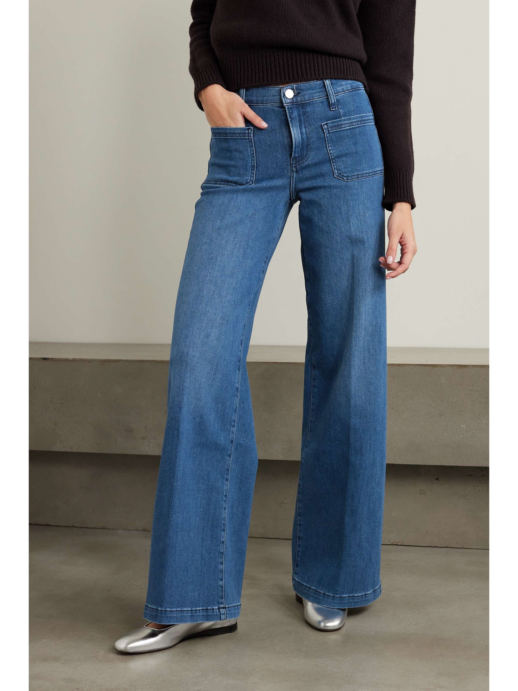 FRAME Le Bardot high-rise wide-leg jeans