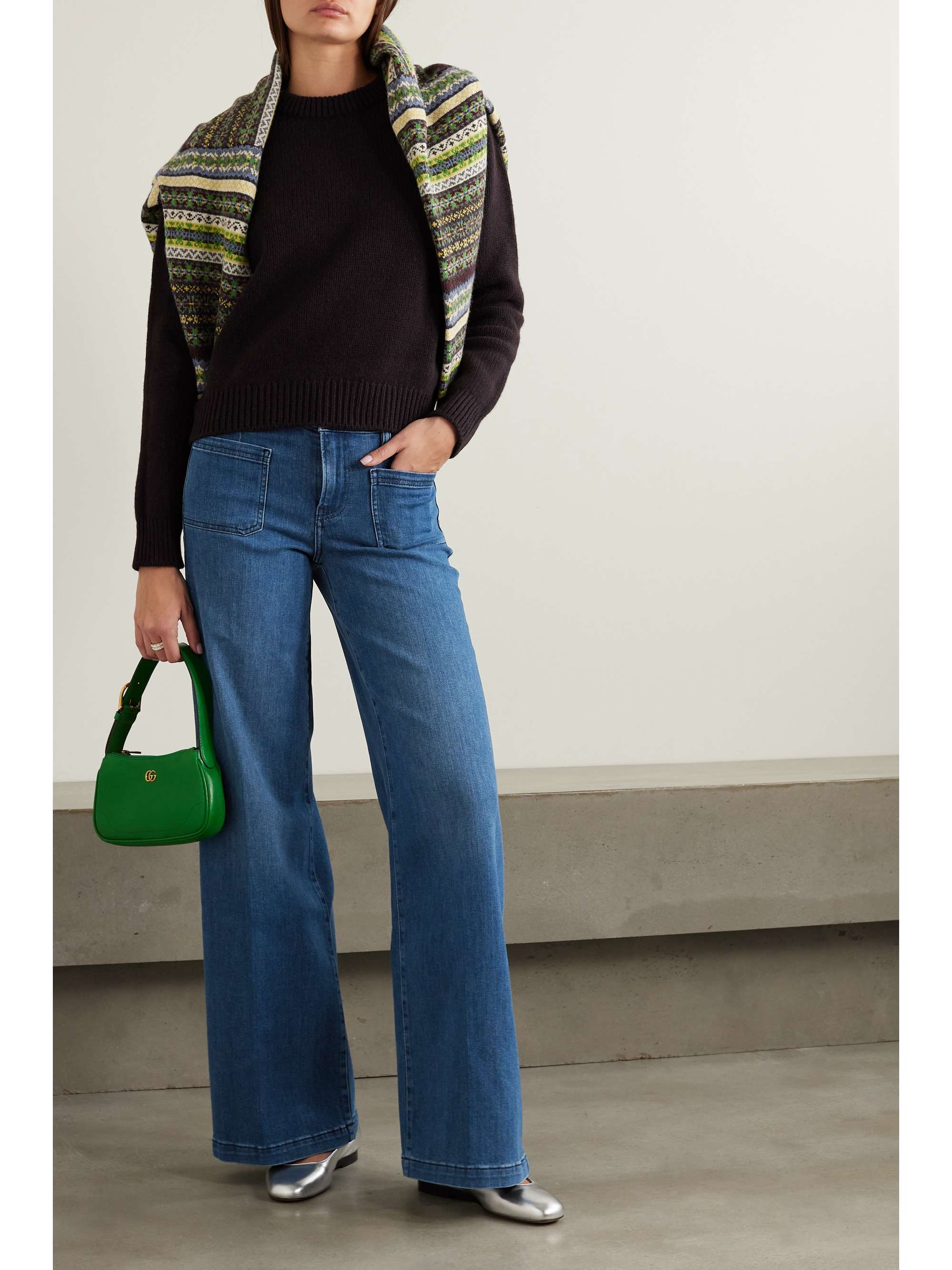 FRAME Le Bardot high-rise wide-leg jeans