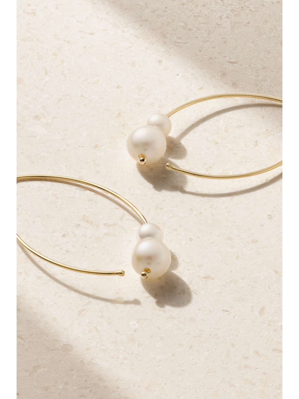 Shop Mizuki 14-karat Gold Pearl Earrings