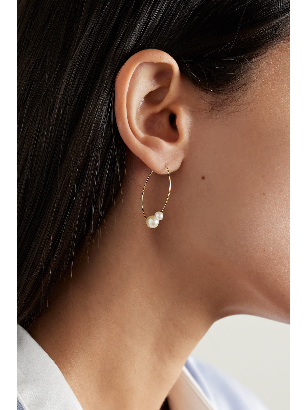 Mizuki 14-karat Gold Pearl Earrings In Gold