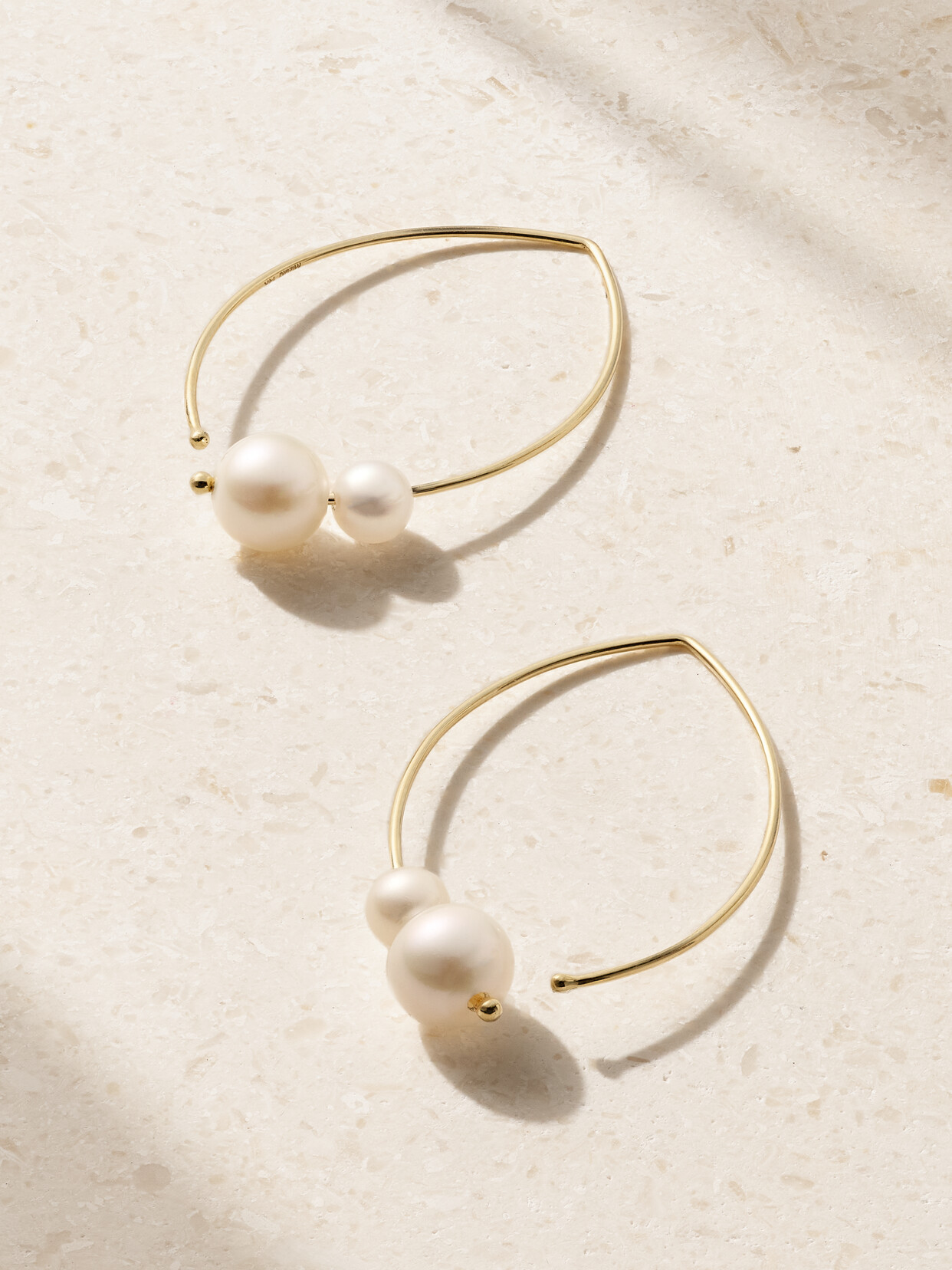 Mizuki 14-karat Gold Pearl Earrings