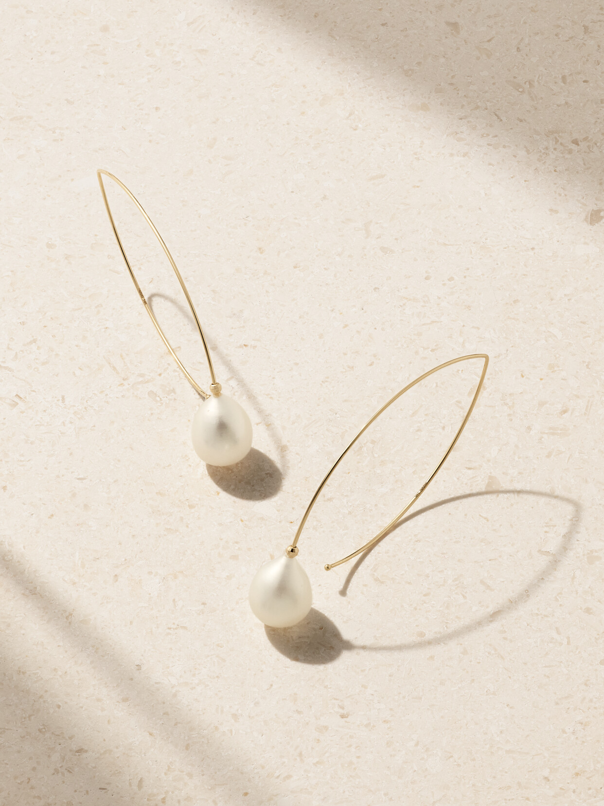 Mizuki Medium 14-karat Gold Pearl Earrings