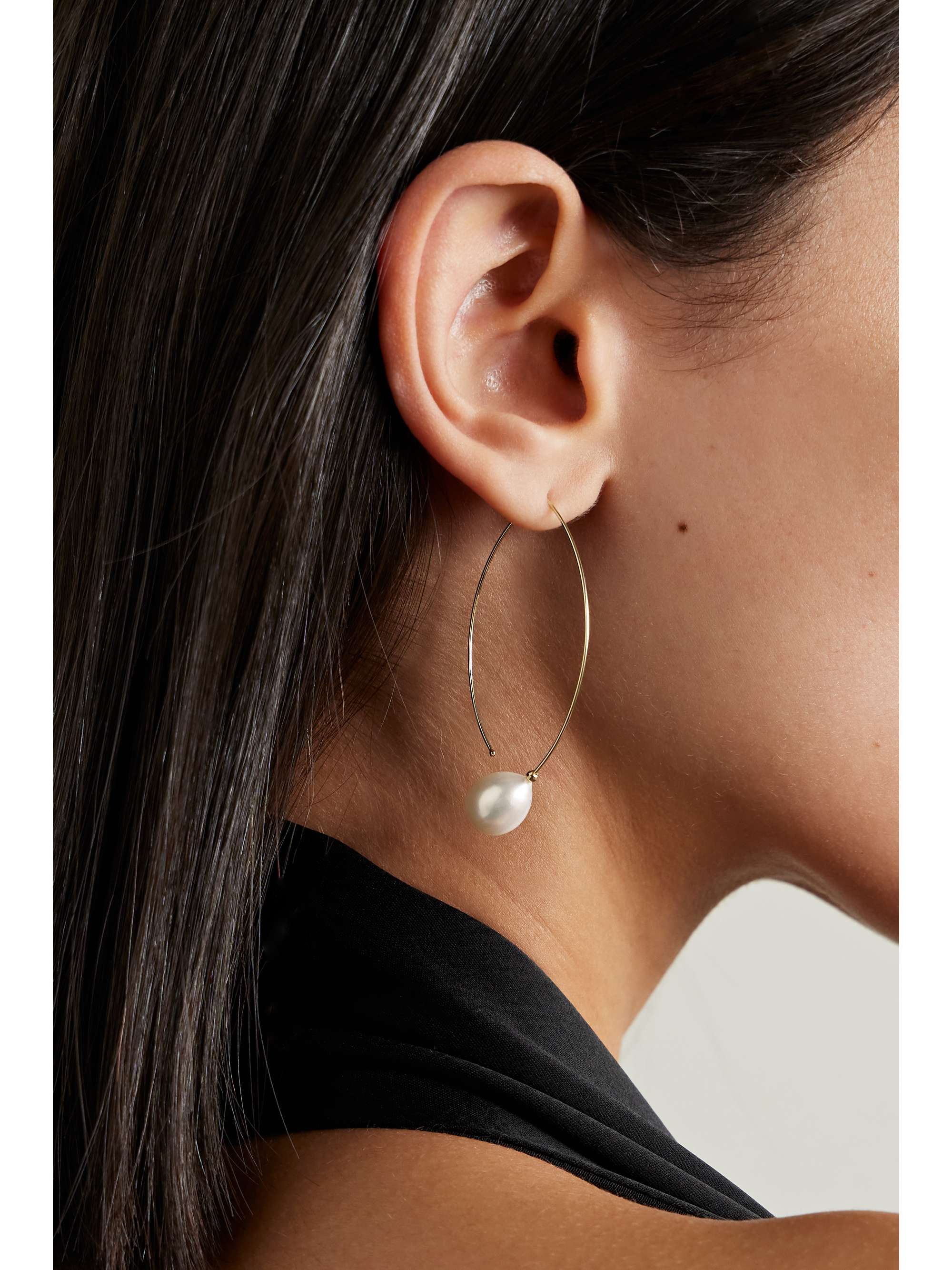 MIZUKI Medium 14-karat gold pearl earrings | NET-A-PORTER MIZUKI Medium 14-karat gold pearl earrings | NET-A-PORTER