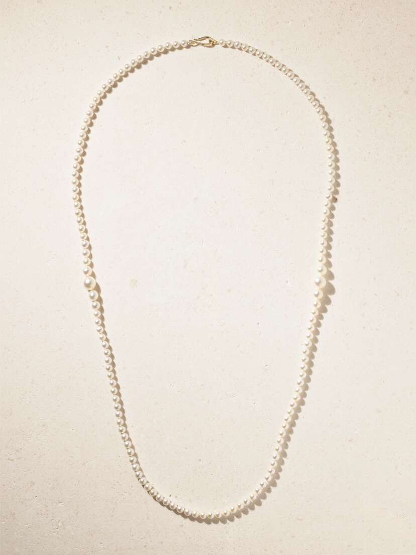 Mizuki 14-karat Gold Pearl Necklace