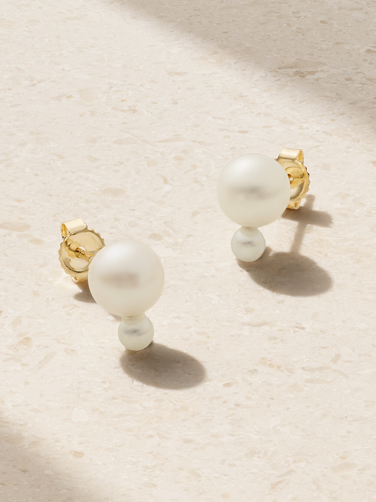 Mizuki 14-karat Gold Pearl Earrings