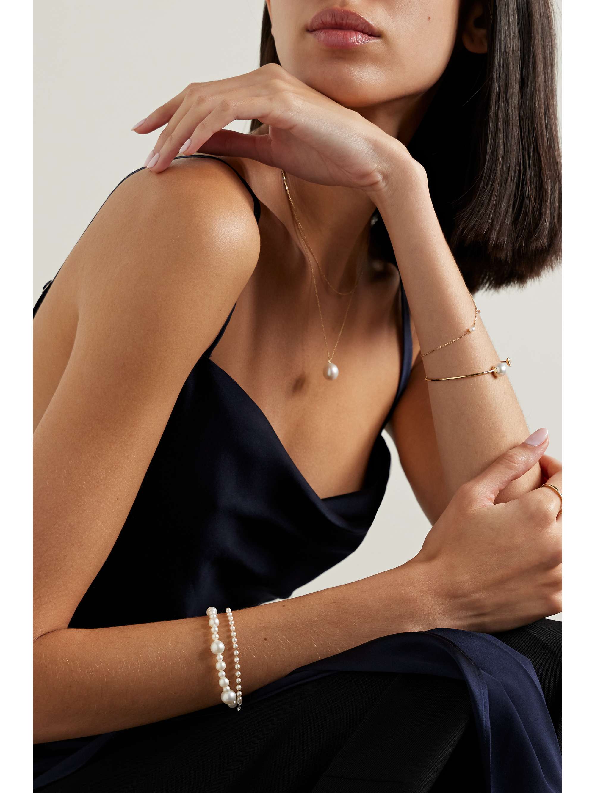 MIZUKI 14-karat gold pearl bracelet | NET-A-PORTER
