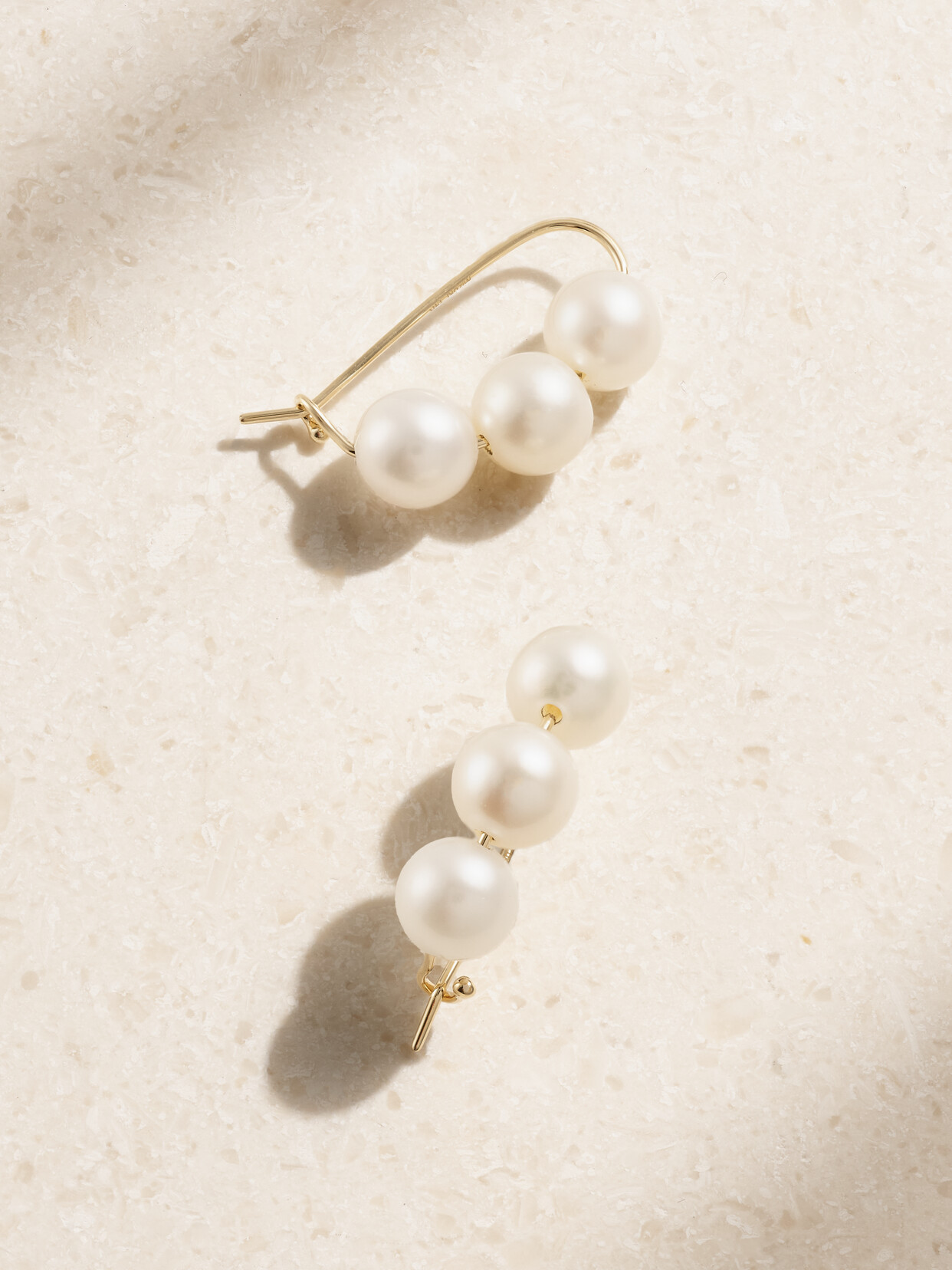 Mizuki 14-karat Gold Pearl Earrings