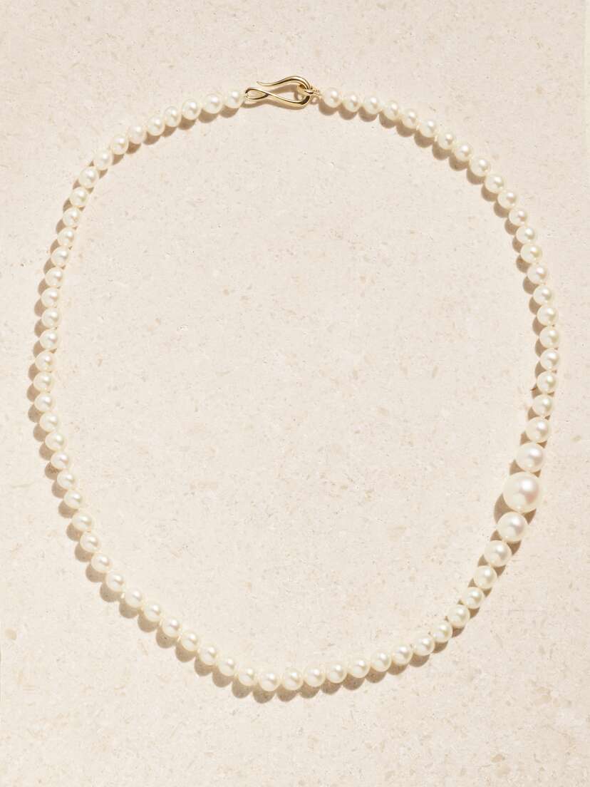 Mizuki 14-karat Gold Pearl Necklace
