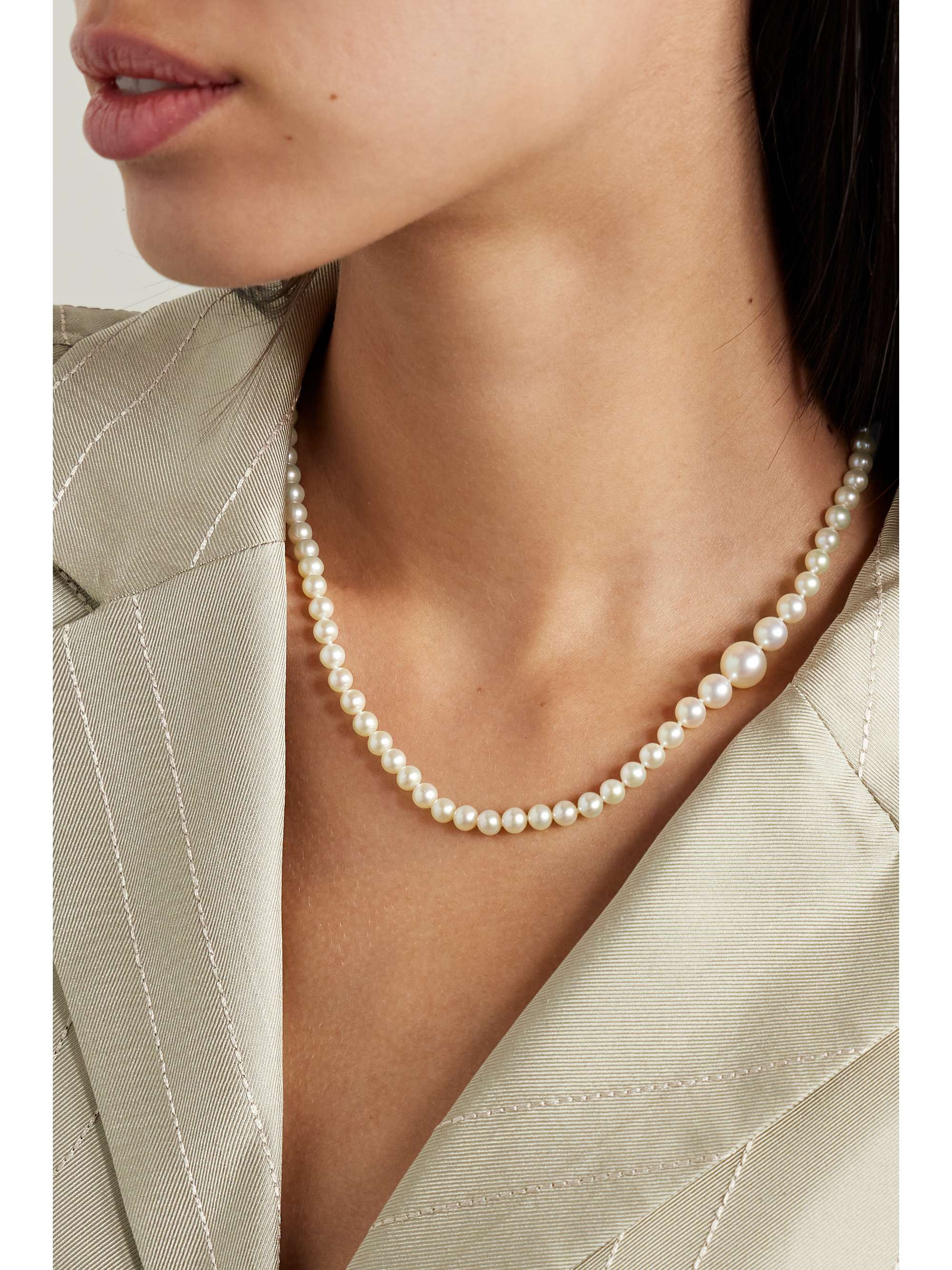 MIZUKI 14-karat gold pearl necklace