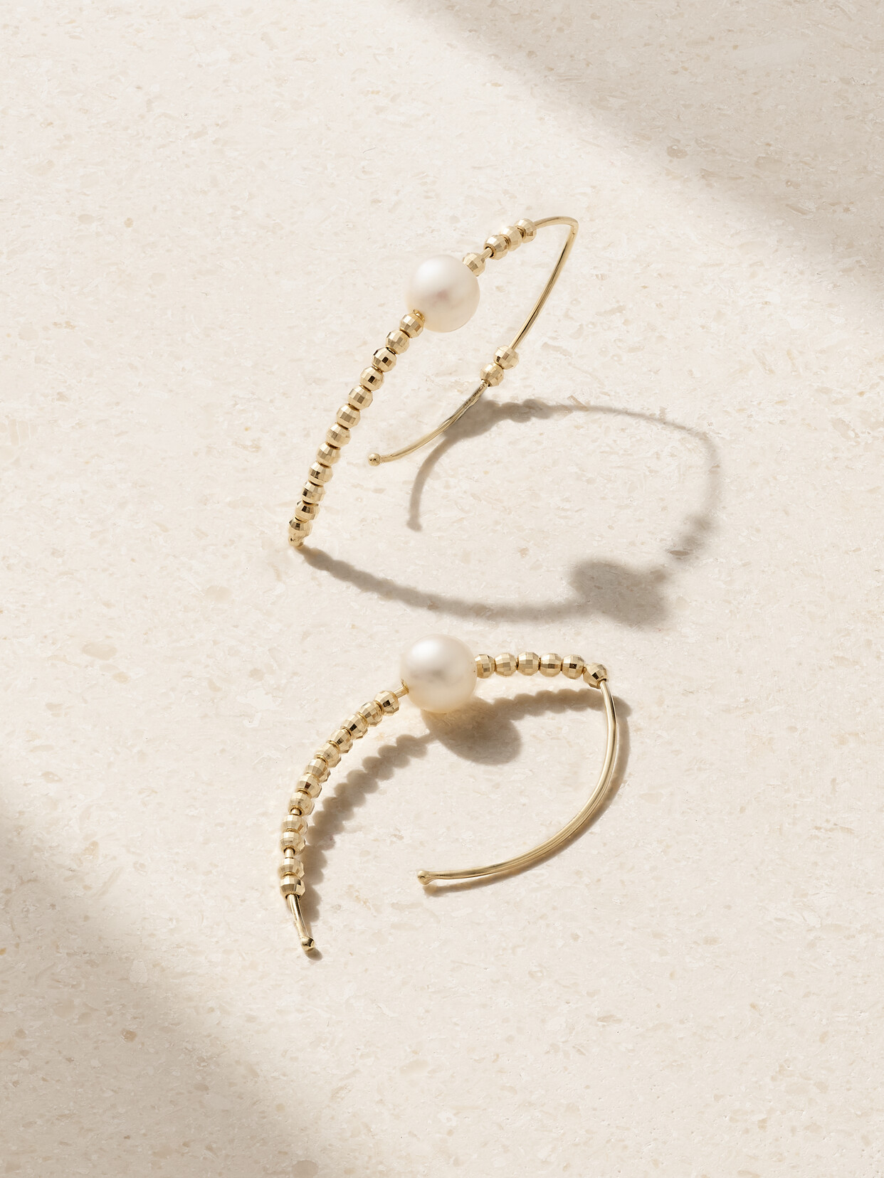 Mizuki - Small 14-karat Gold Pearl Earrings - One size