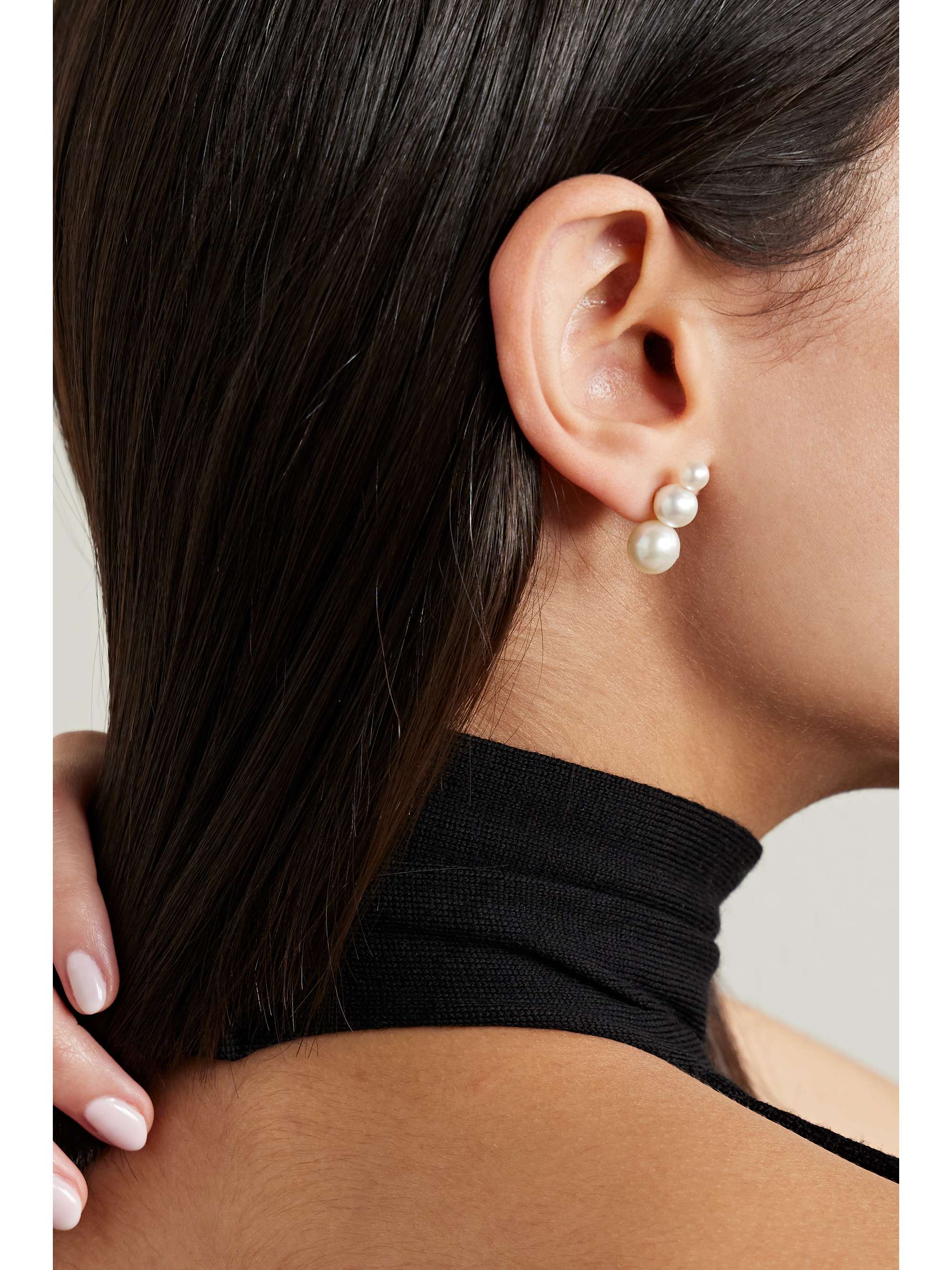 MIZUKI 14-karat gold pearl earrings | NET-A-PORTER