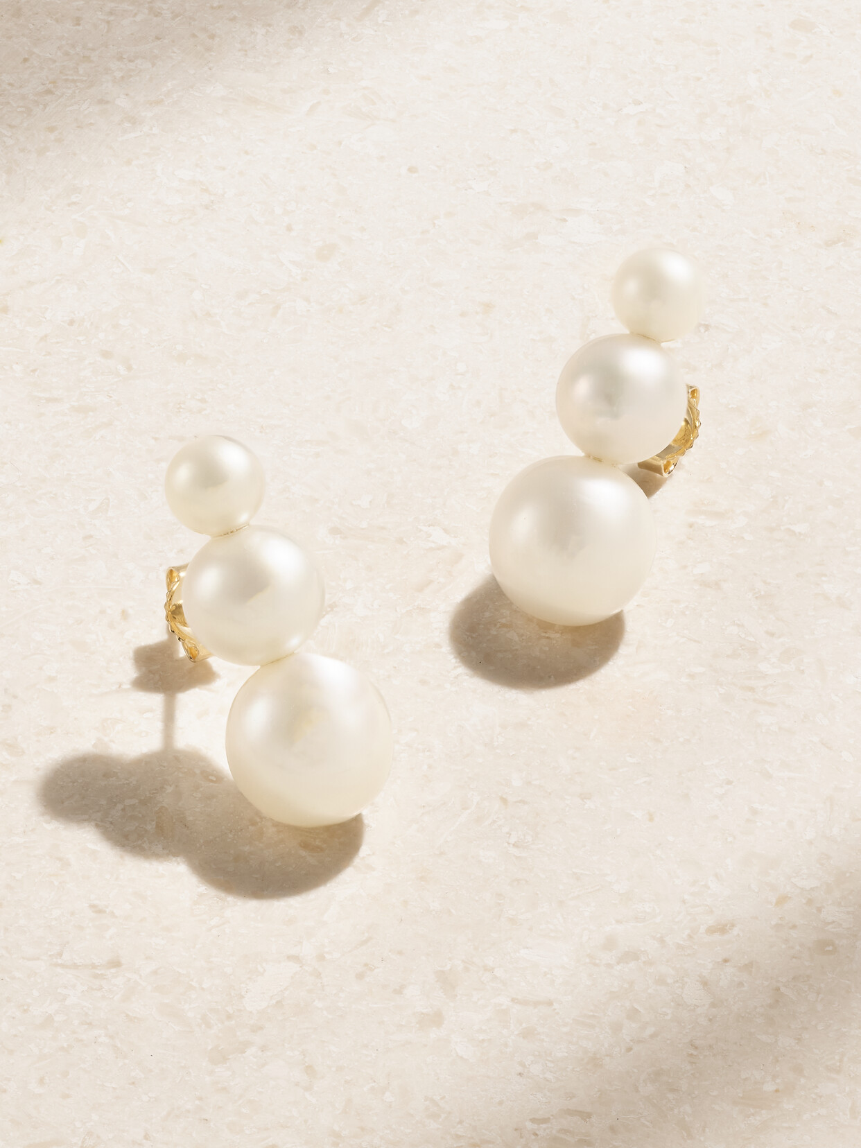 Mizuki 14-karat Gold Pearl Earrings