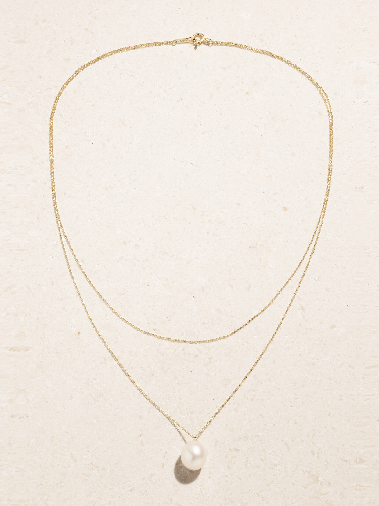 Mizuki 14-karat Gold Pearl Necklace