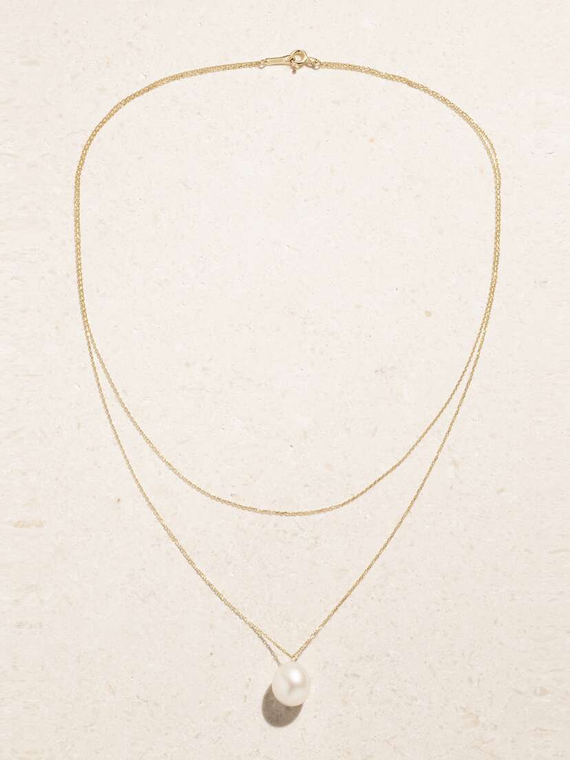 Mizuki 14-karat Gold Pearl Necklace
