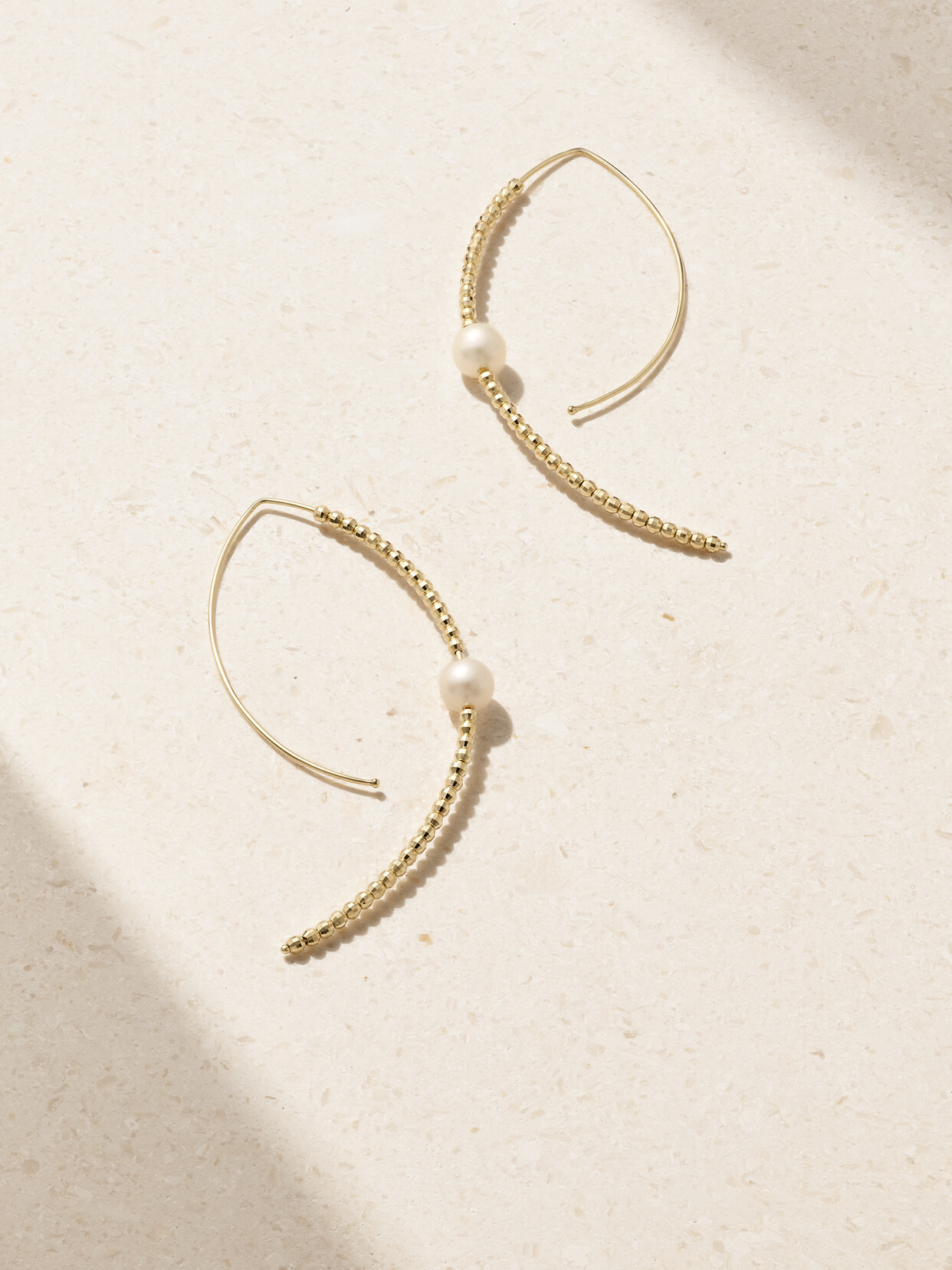 Mizuki 14-karat Gold Pearl Earrings