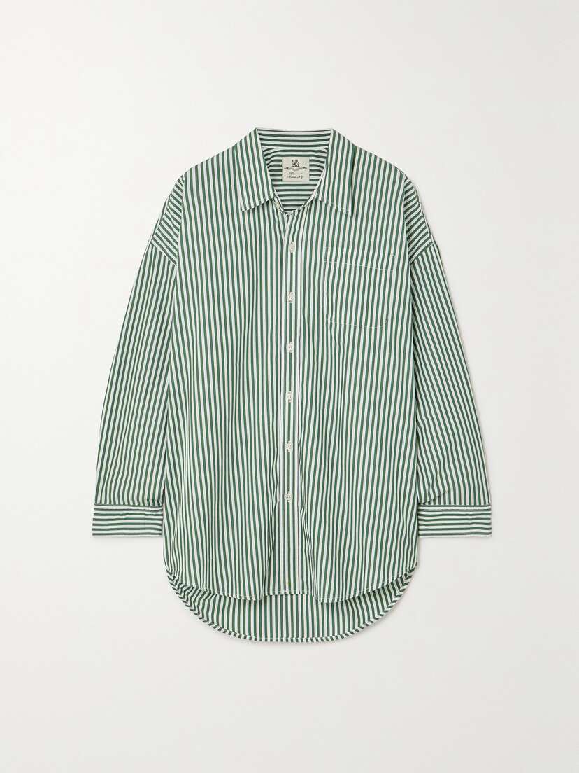 Denimist Oversized Striped Cotton-poplin Shirt