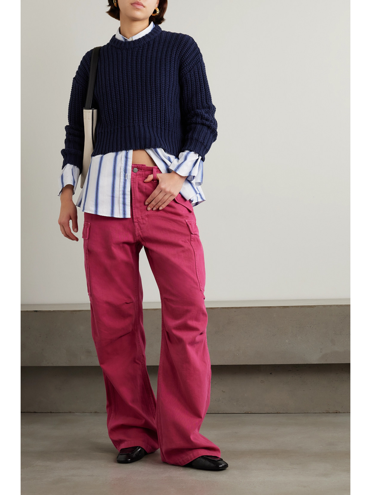 High-Rise Boyfriend Cargo Jeans