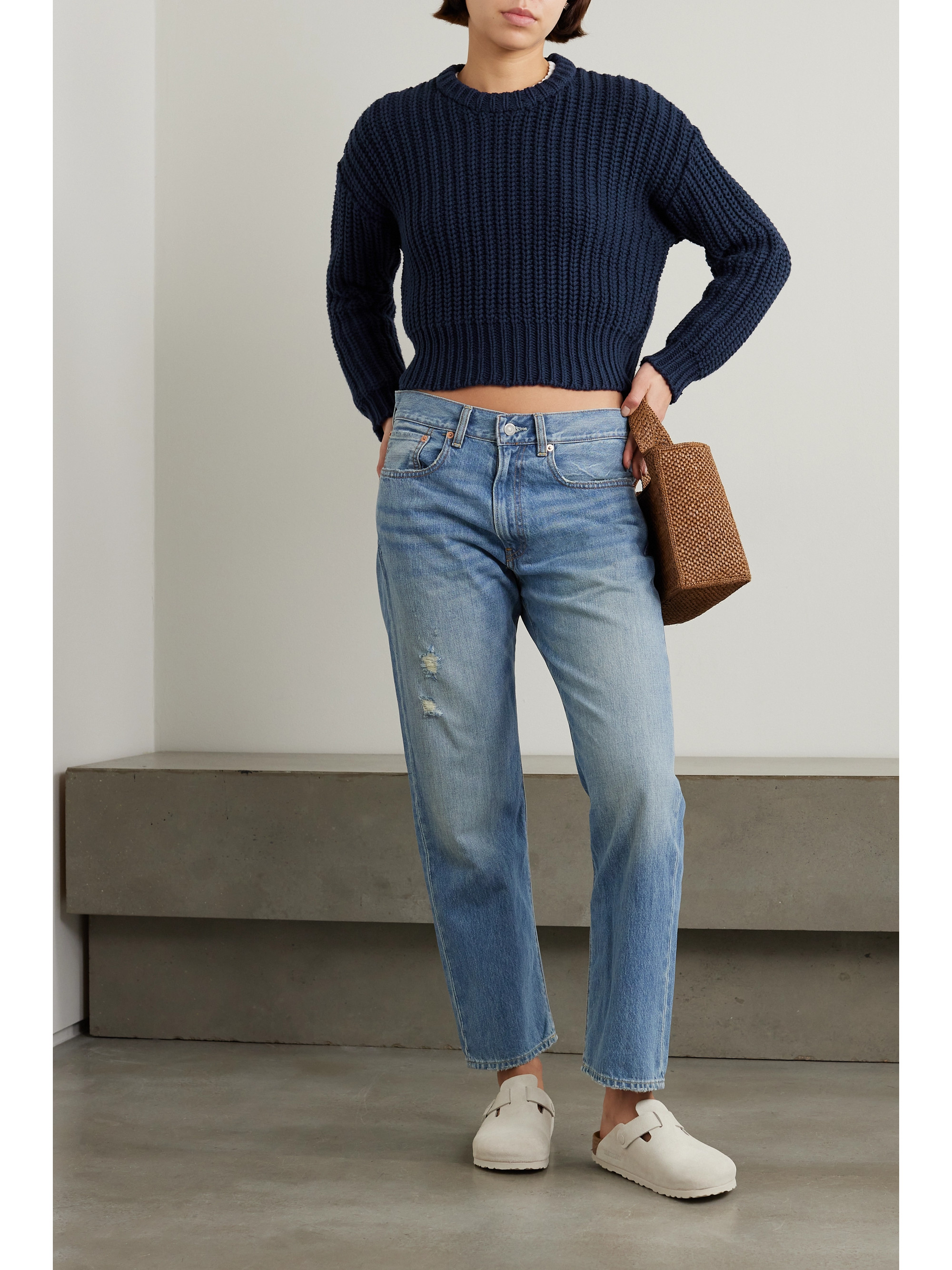 DENIMIST Ribbed cotton sweater