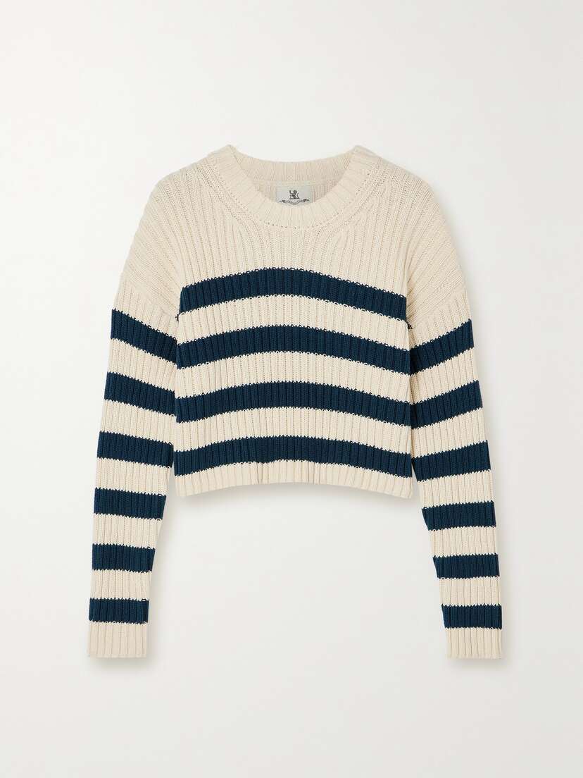Denimist Ribbed Striped Cotton Sweater