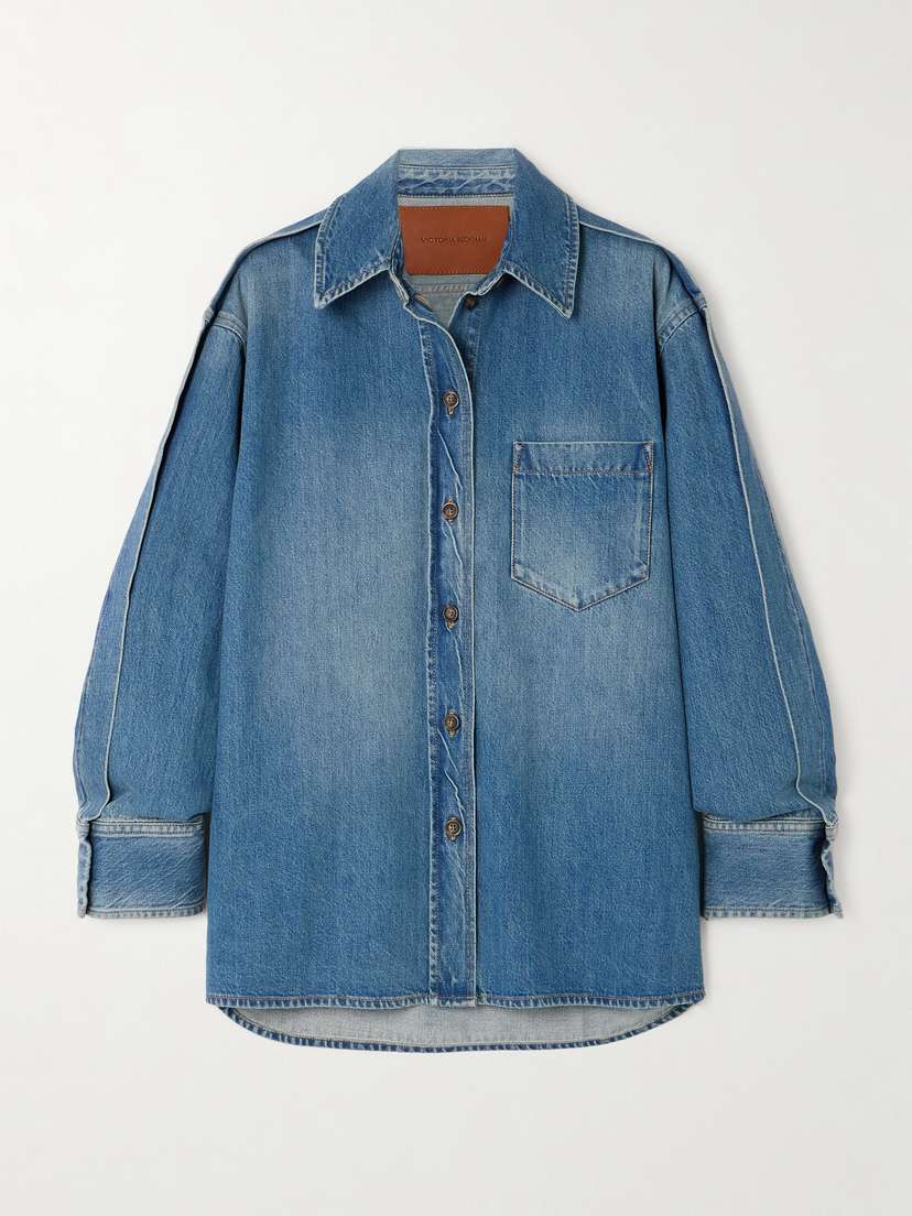 Victoria Beckham Pintucked Denim Shirt