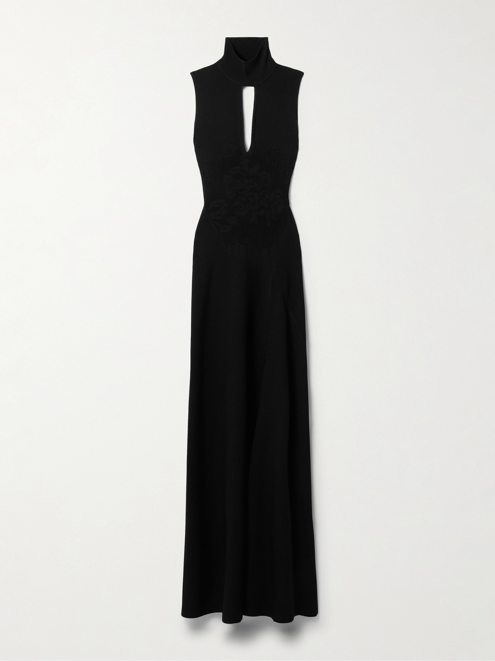 Victoria Beckham Cutout stretch-knit turtleneck gown thumbnail