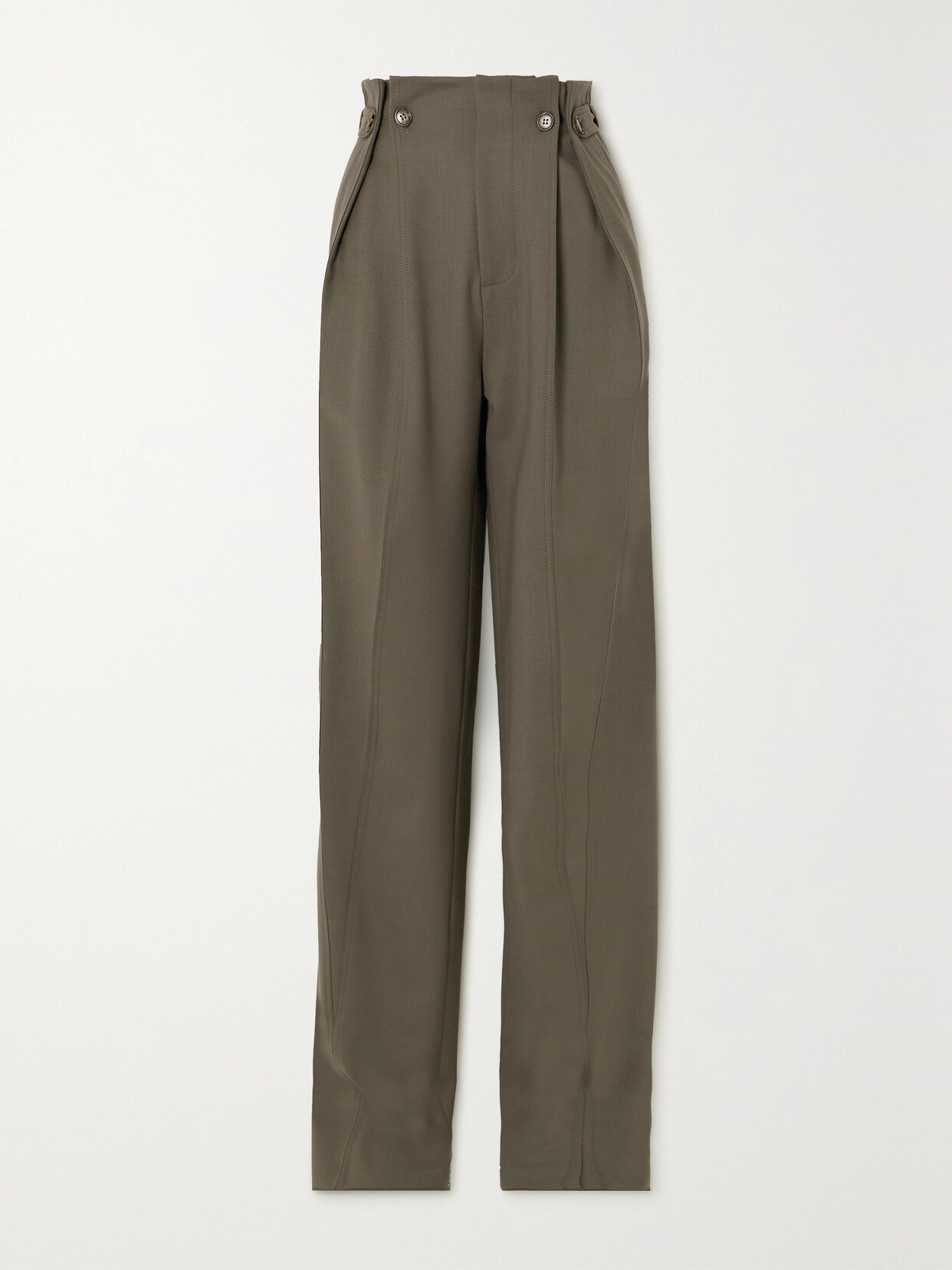 Victoria Beckham - Twill Straight-leg Pants - Brown