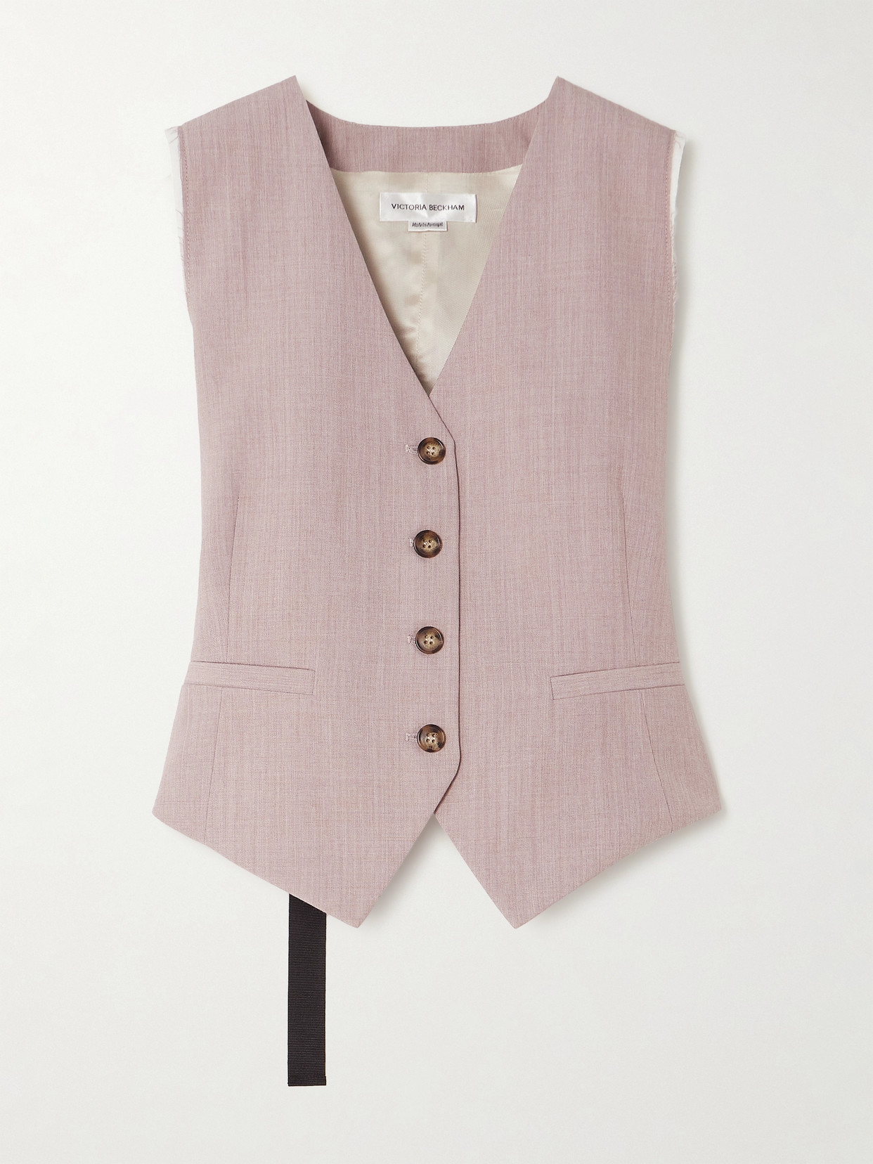 Victoria Beckham Wool Vest In Pink