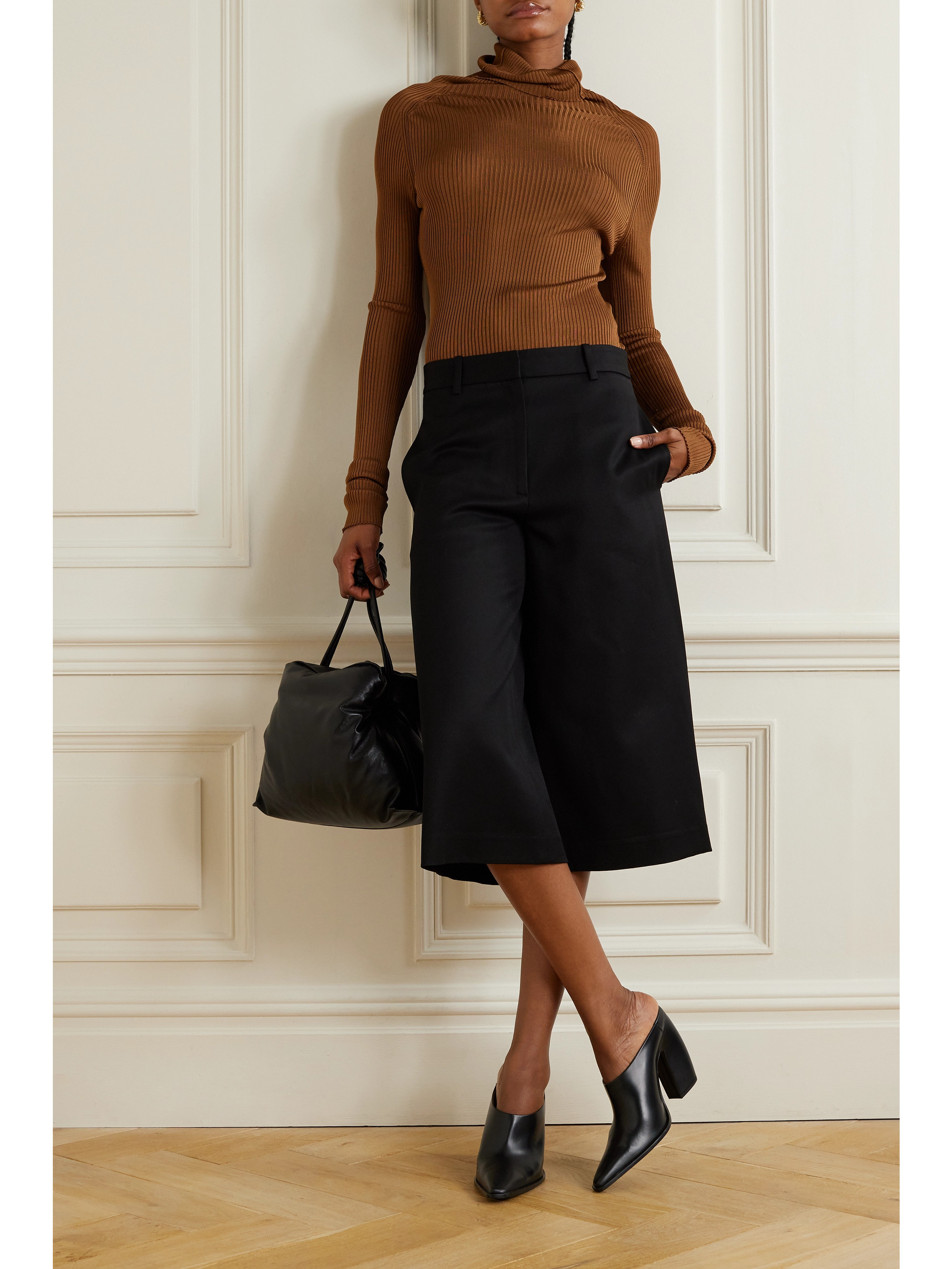 Victoria Beckham Ribbed-knit turtleneck top