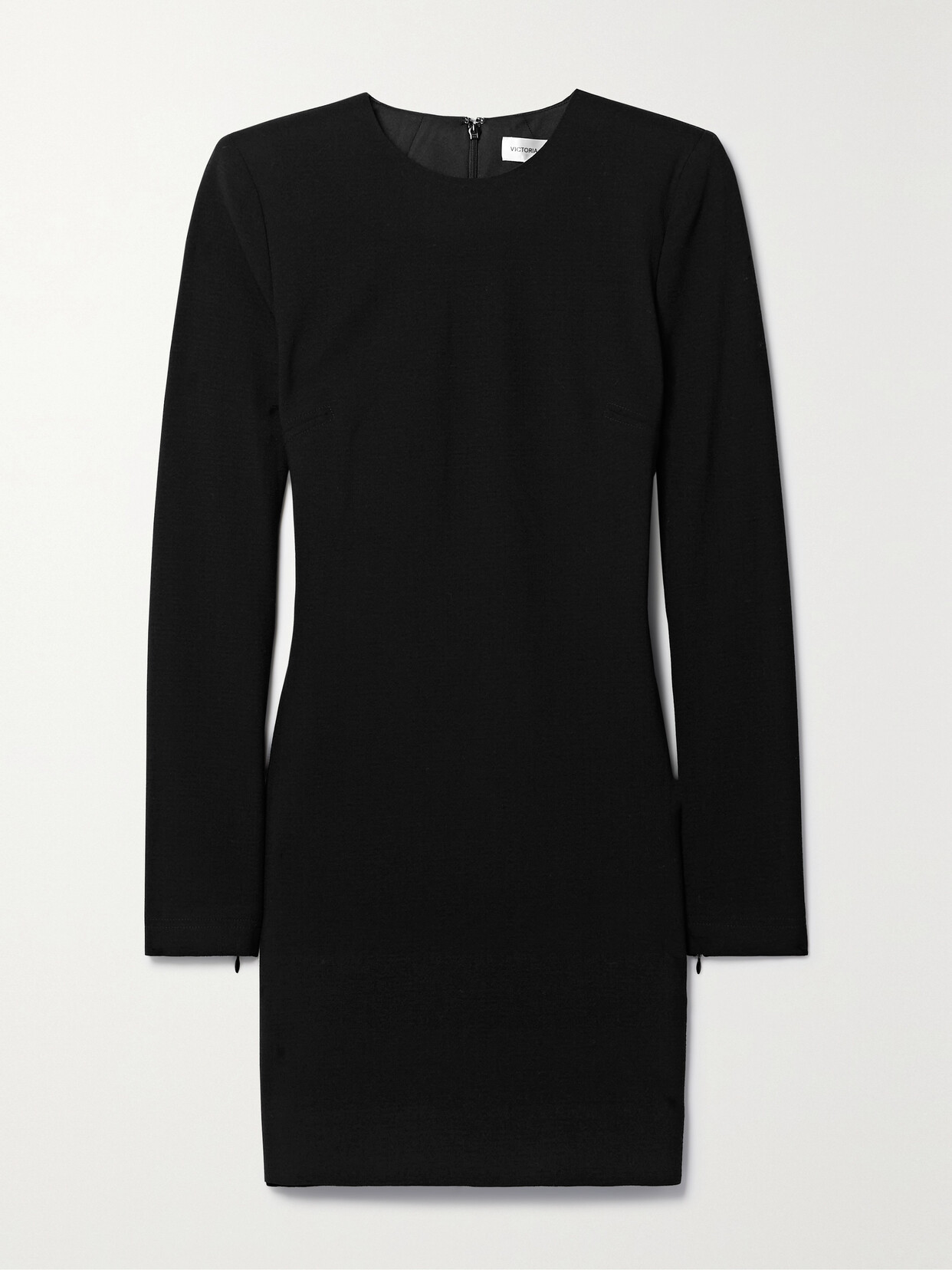Victoria Beckham Stretch Wool-blend Crepe Mini Dress - Black
