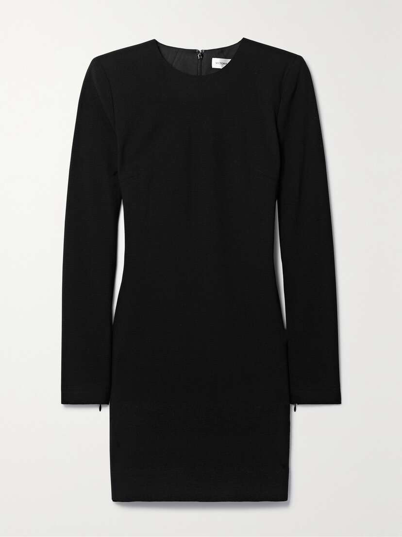 Victoria Beckham Stretch Wool-blend Crepe Mini Dress - UK 16