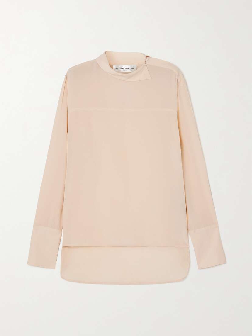 Victoria Beckham Asymmetric Silk-chiffon Blouse
