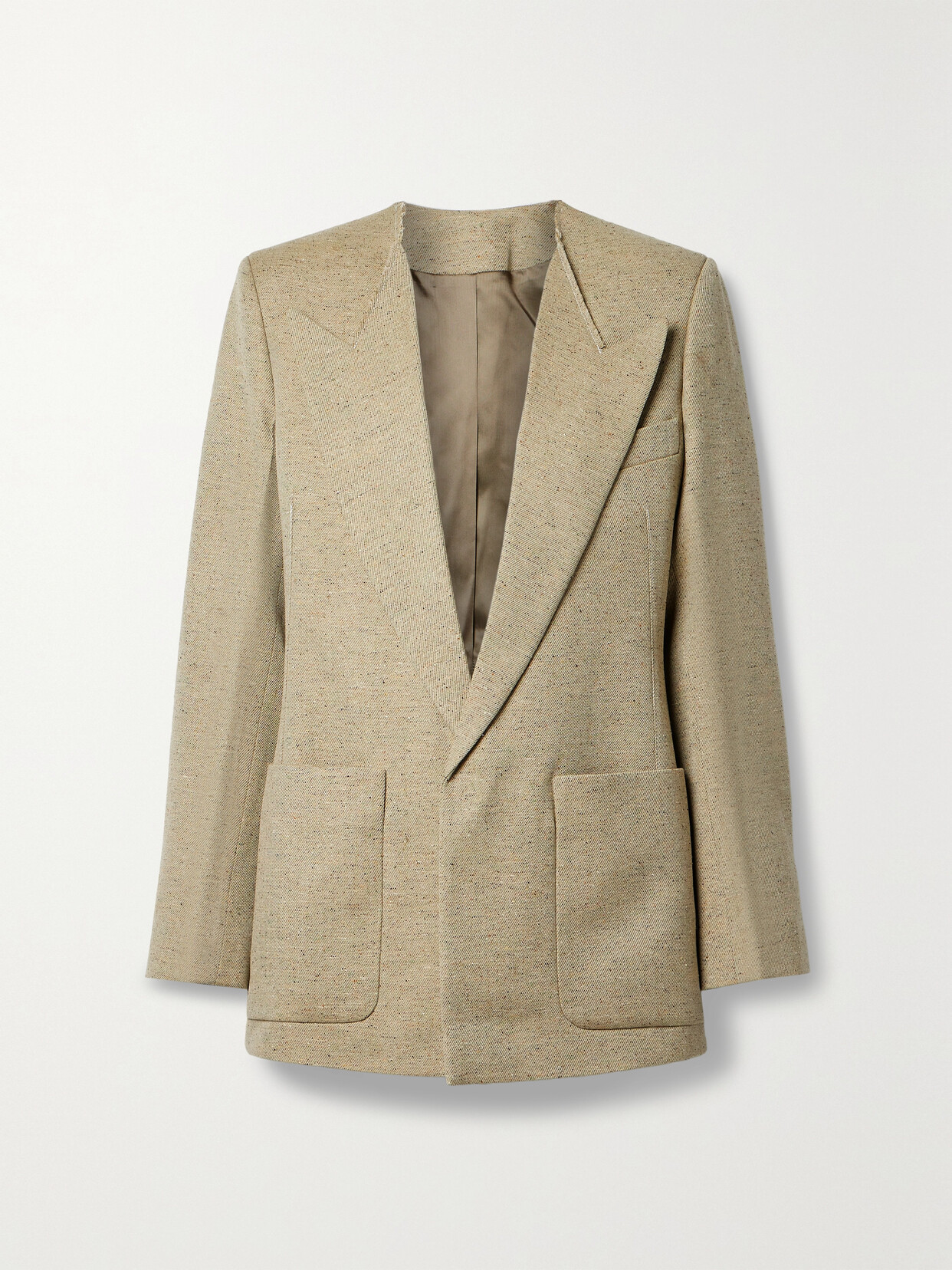 Shop Victoria Beckham Wool-blend Twill Blazer In Green