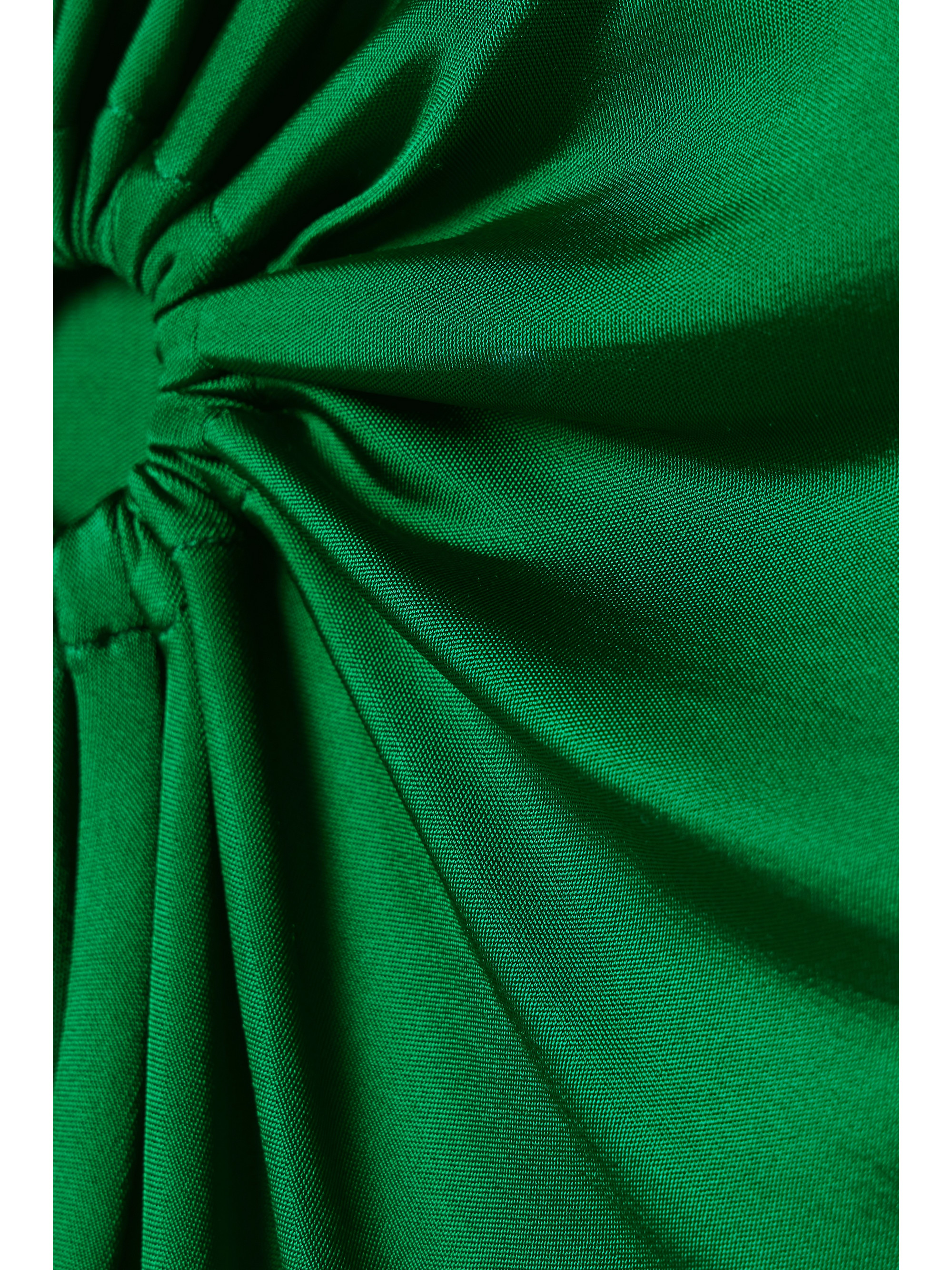Victoria Beckham Asymmetric cutout gathered glossed-jersey dress thumbnail