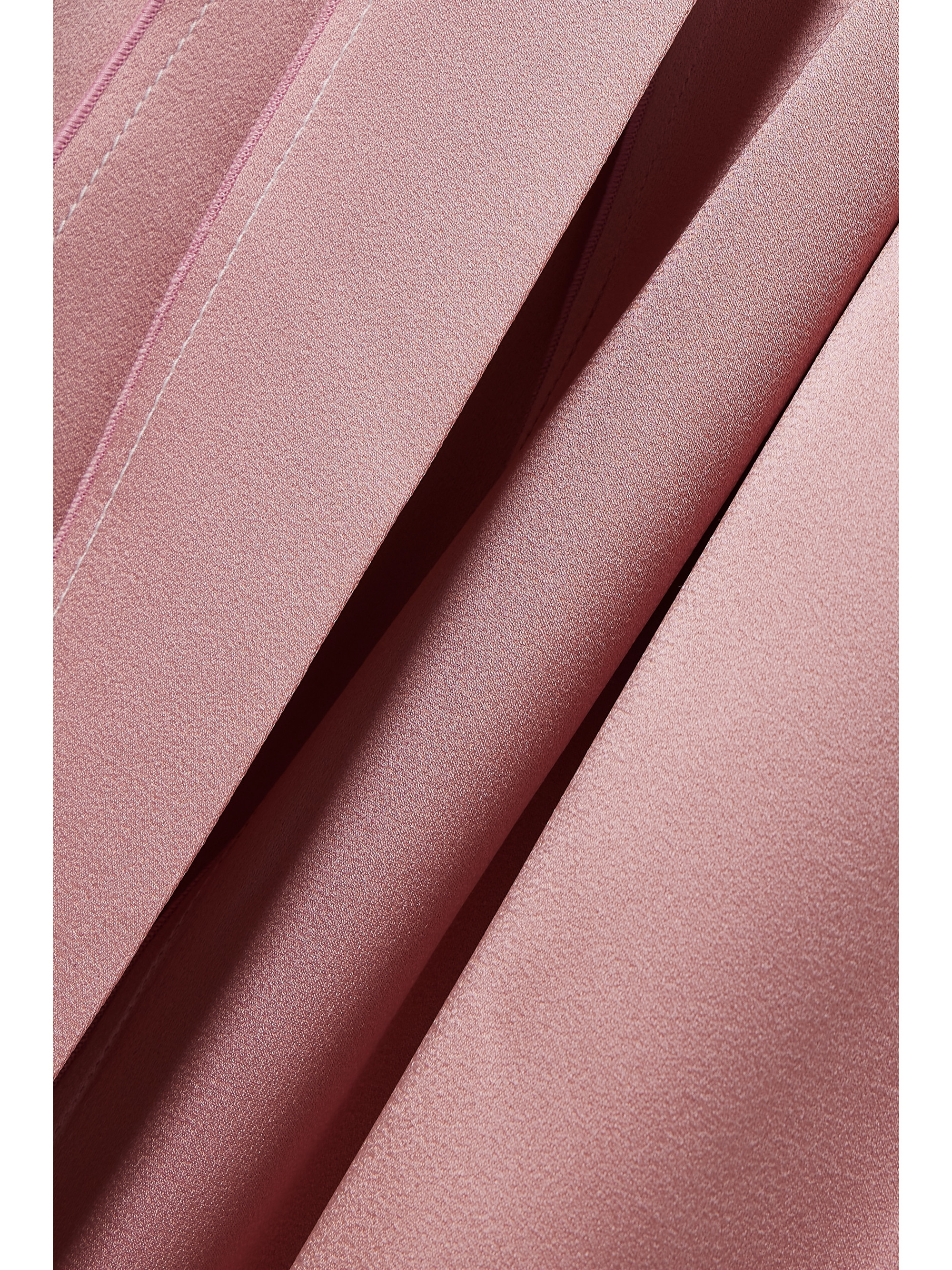 Victoria Beckham Cutout hammered-satin midi wrap dress